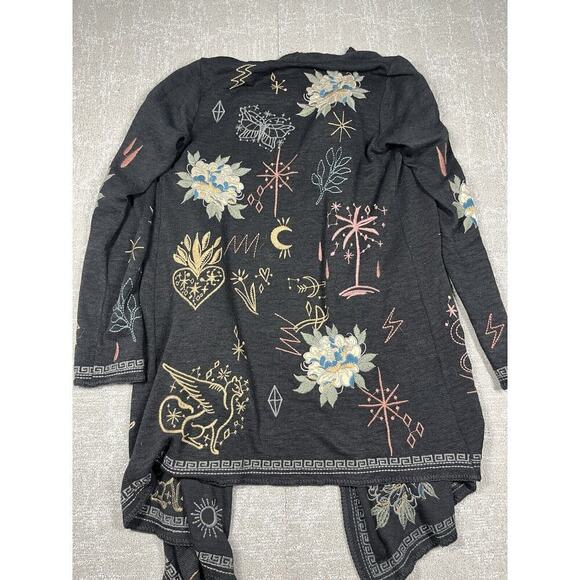 JOHNNY WAS BIYA EMBROIDERED BLACK ESMERALDA SWEATER SIZE M NEW - Picture 8 of 8